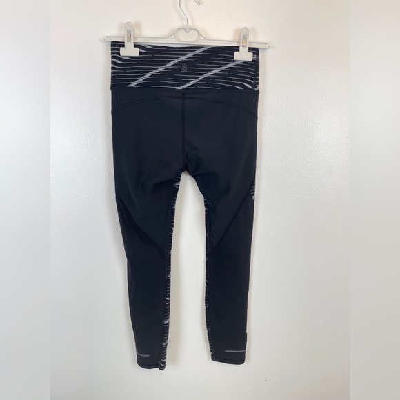 Athleta Black & Grey Stripes Leggings Size S - Picture 2 of 14
